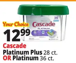 Ocean State Job Lot Cascade Platinum Fresh Scent Actionpacs Dishwasher Detergent 36 Count offer