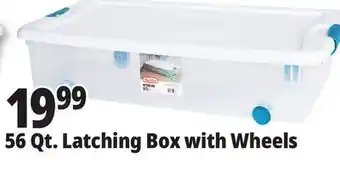 Ocean State Job Lot Sterilite Wheeled Latch Top Storage Box 56 Qt offer