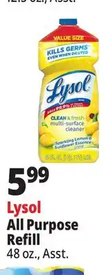 Ocean State Job Lot Lysol All Purpose Refill offer