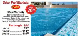 Ocean State Job Lot Solar Pool Blankets offer