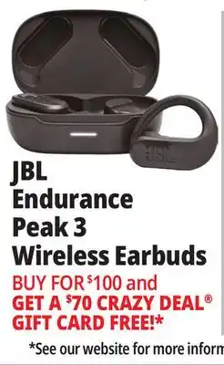 Ocean State Job Lot JBL Endurance Peak 3 Wireless Earbuds offer