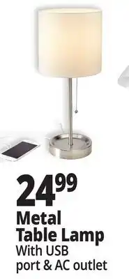 Ocean State Job Lot Metal Table Lamp offer
