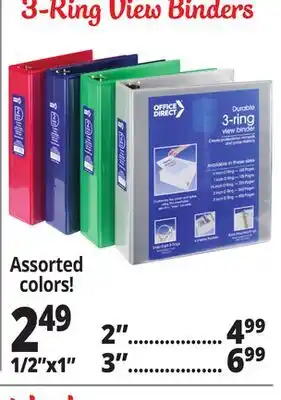 Ocean State Job Lot 3-Ring View Binders offer