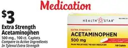 Ocean State Job Lot Health Star 500 mg Acetaminophen Pain Reliever 100 Caplets offer