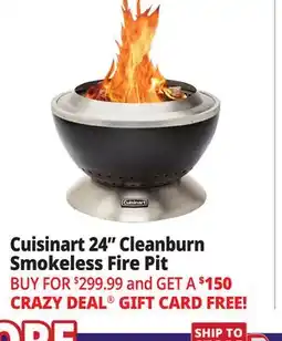 Ocean State Job Lot Cuisinart 24 Cleanburn Smokeless Fire Pit offer