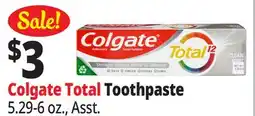Ocean State Job Lot Colgate Total Clean Mint Toothpaste offer