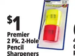 Ocean State Job Lot Premiere 2 Hole Pencil Sharpener 2-Count offer