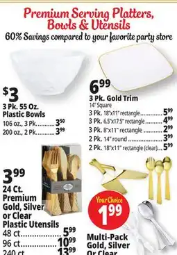 Ocean State Job Lot Premium Serving Platters, Bowls & Utensils offer