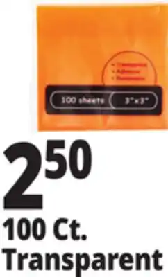 Ocean State Job Lot Transparent Sticky Notes 100 ct offer