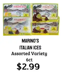 Seven Mile Market Marino's italian ices offer