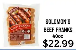 Seven Mile Market Solomon's beef franks offer