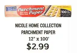 Seven Mile Market Nicole home collection parchment paper offer