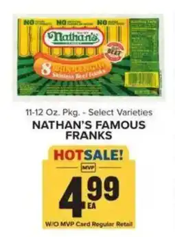 Food Lion Nathan's famous franks offer