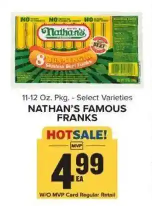 Food Lion Nathan's famous franks offer