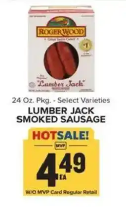 Food Lion Lumber jack smoked sausage offer