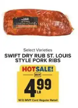 Food Lion Swift dry rub St. Louis style pork ribs offer
