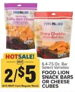 Food Lion Food lion snack bars or cheese cubes offer