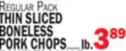 C Town THIN SLICED BONELESS PORK CHOPS offer