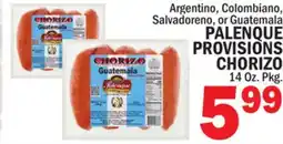 C Town PALENQUE PROVISIONS CHORIZO offer