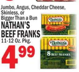 C Town NATHAN'S BEEF FRANKS 11-12 Oz. Pkg offer