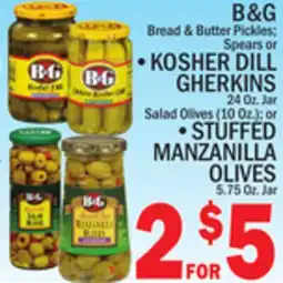 C Town B & G Bread & Butter Pickles Spears or • KOSHER 24 Oz • 5.75 Oz. Jar offer