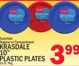 C Town KRASDALE 10 PLASTIC PLATES offer