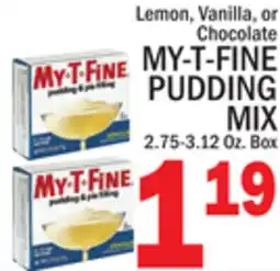 C Town MY-T-FINE PUDDING MIX offer