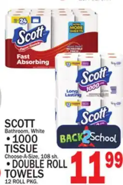 C Town SCOTT Bathroom, White • 1000 TISSUE Size offer
