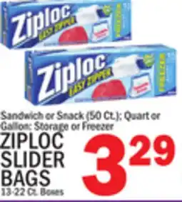 C Town ZIPLOC SLIDER BAGS 13-22 Ct. Boxes offer