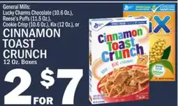 C Town GENERAL MILLS CINNAMON TOAST CRUNCH 12 Oz. Boxes offer