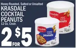 C Town KRASDALE COCKTAIL PEANUTS 12 Oz. Cnstr offer