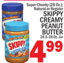 C Town SKIPPY CREAMY PEANUT BUTTER 26.5-28 Oz. Jar offer