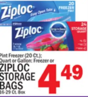 C Town ZIPLOC STORAGE BAGS, 16-29 Ct. Box offer