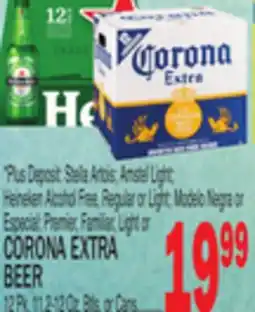 C Town CORONA EXTRA BEER 12 Pk. 11.2-12 Oz. Btls. or Cans offer