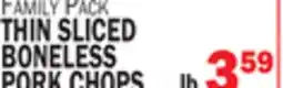 C Town THIN SLICED BONELESS PORK CHOPS offer