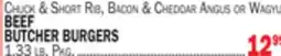C Town BEEF BUTCHER BURGERS offer