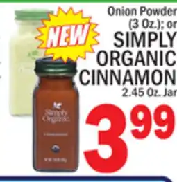 C Town SIMPLY ORGANIC CINNAMON 2.45 Oz. Jar offer