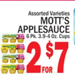 C Town MOTT'S APPLESAUCE offer