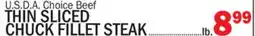 C Town THIN SLICED CHUCK FILLET STEAK offer