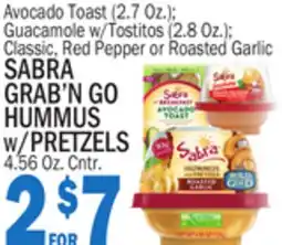 C Town SABRA GRAB'N GO HUMMUS w/PRETZELS 4.56 Oz. Cntr offer