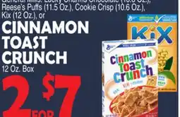 Bravo Supermarkets CINNAMON TOAST CRUNCH 12 Oz. Box offer