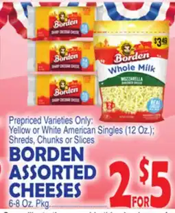 Bravo Supermarkets BORDEN ASSORTED CHEESES 6-8 Oz. Pkg offer