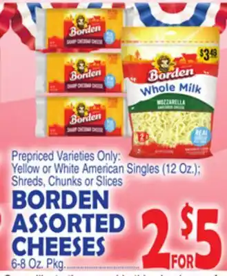 Bravo Supermarkets BORDEN ASSORTED CHEESES 6-8 Oz. Pkg offer