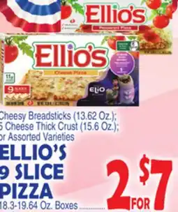 Bravo Supermarkets ELLIO'S 9 SLICE PIZZA 18.3-19.64 Oz. Boxes offer