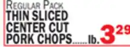 Bravo Supermarkets THIN SLICED CENTER CUT PORK CHOPS offer