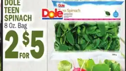 Bravo Supermarkets DOLE TEEN SPINACH offer