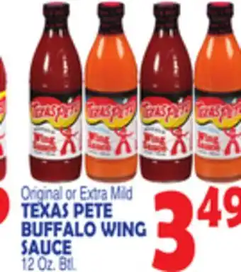 Bravo Supermarkets TEXAS PETE BUFFALO WING SAUCE offer