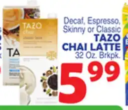 Bravo Supermarkets TAZO CHAI LATTE offer
