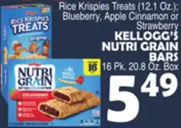 Bravo Supermarkets KELLOGG'S NUTRI GRAIN BARS 16 Pk. 20.8 Oz. Box offer