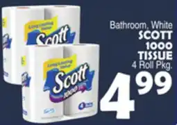 Bravo Supermarkets SCOTT 1000 TISSUE offer